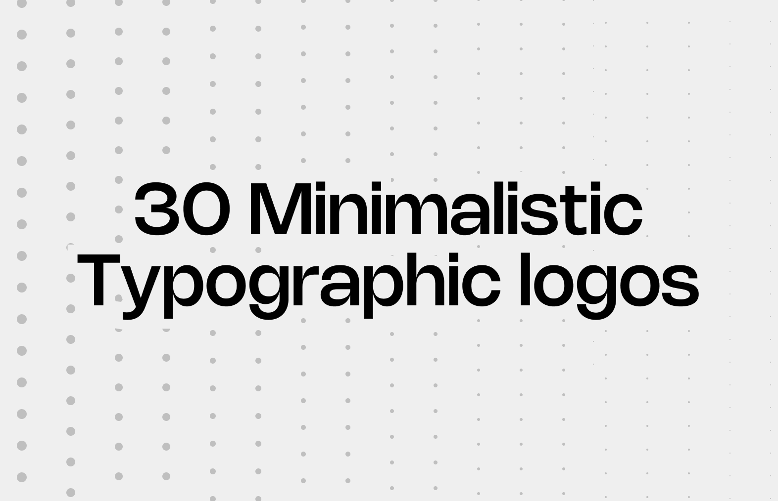 Typographic logos